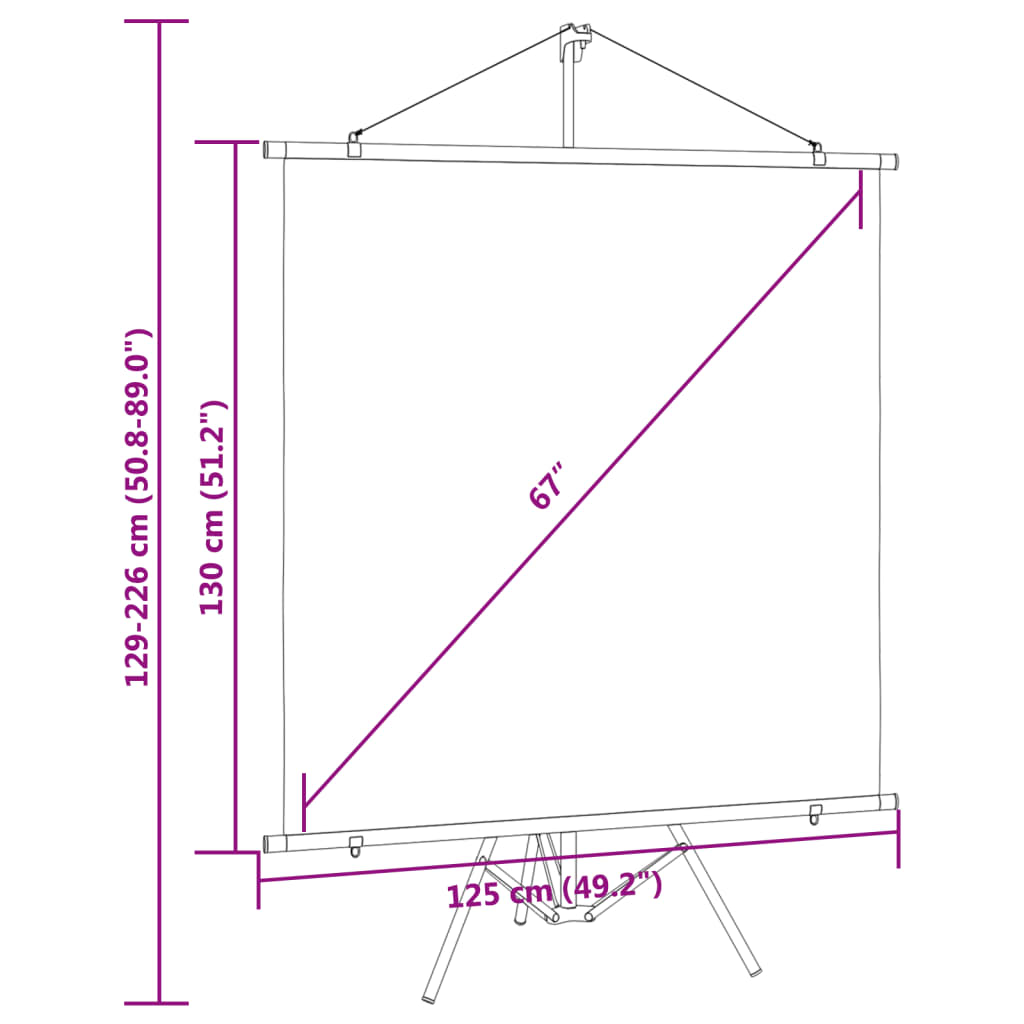 Projectiescherm met statief 1:1 67'' is nu te koop bij PeponiXL, paradijselijk wonen!