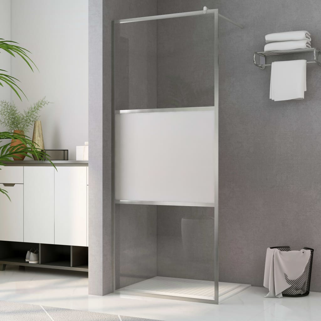 Inloopdouchewand halfmat 90x195 cm ESG-glas is nu te koop bij PeponiXL, paradijselijk wonen!