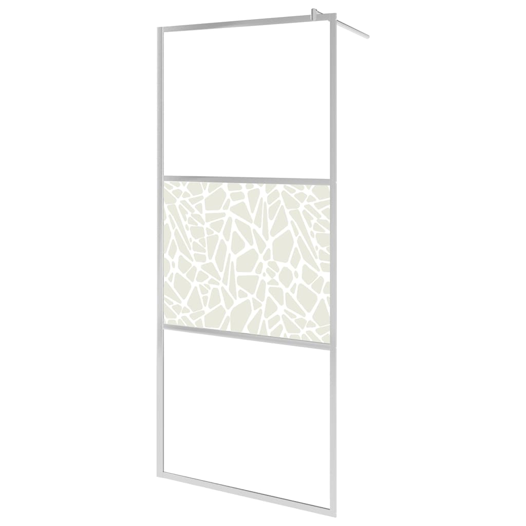 Inloopdouchewand met stenenmotief 100x195 cm ESG-glas is nu te koop bij PeponiXL, paradijselijk wonen!