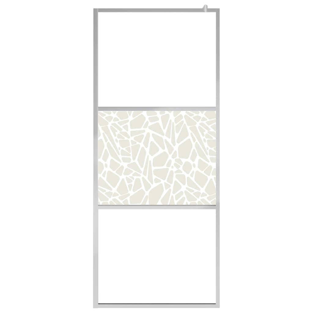 Inloopdouchewand met stenenmotief 100x195 cm ESG-glas is nu te koop bij PeponiXL, paradijselijk wonen!
