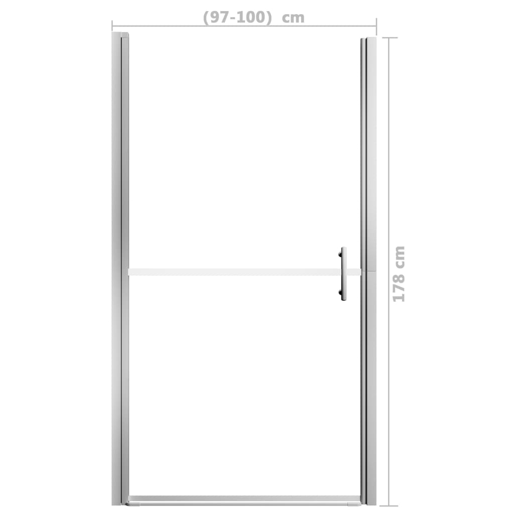 Douchedeur 100x178 cm gehard glas is nu te koop bij PeponiXL, paradijselijk wonen!