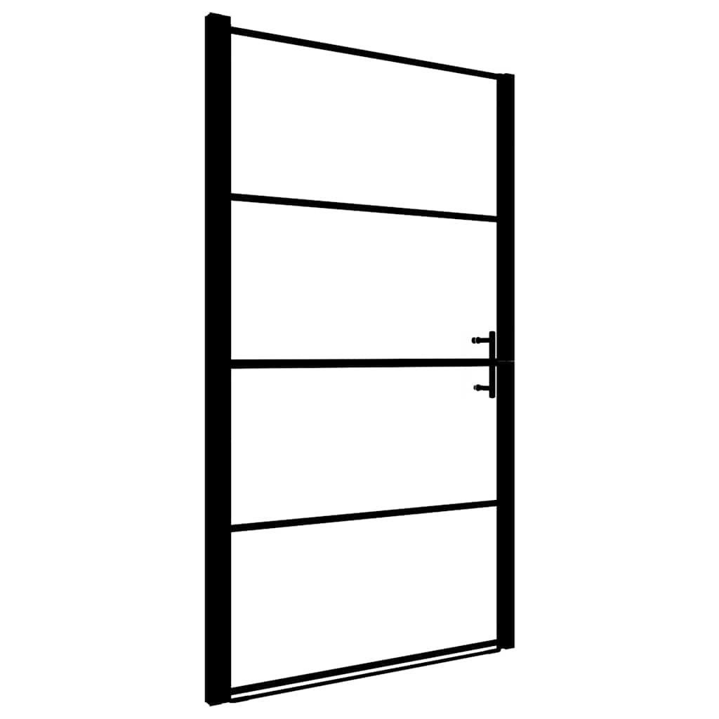 Douchedeur mat 81x195 cm gehard glas zwart is nu te koop bij PeponiXL, paradijselijk wonen!