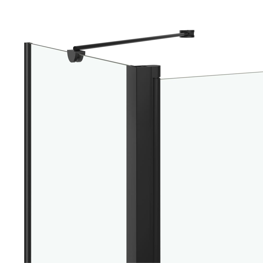 Douche klapwand 120x68x130 cm ESG zwart is nu te koop bij PeponiXL, paradijselijk wonen!