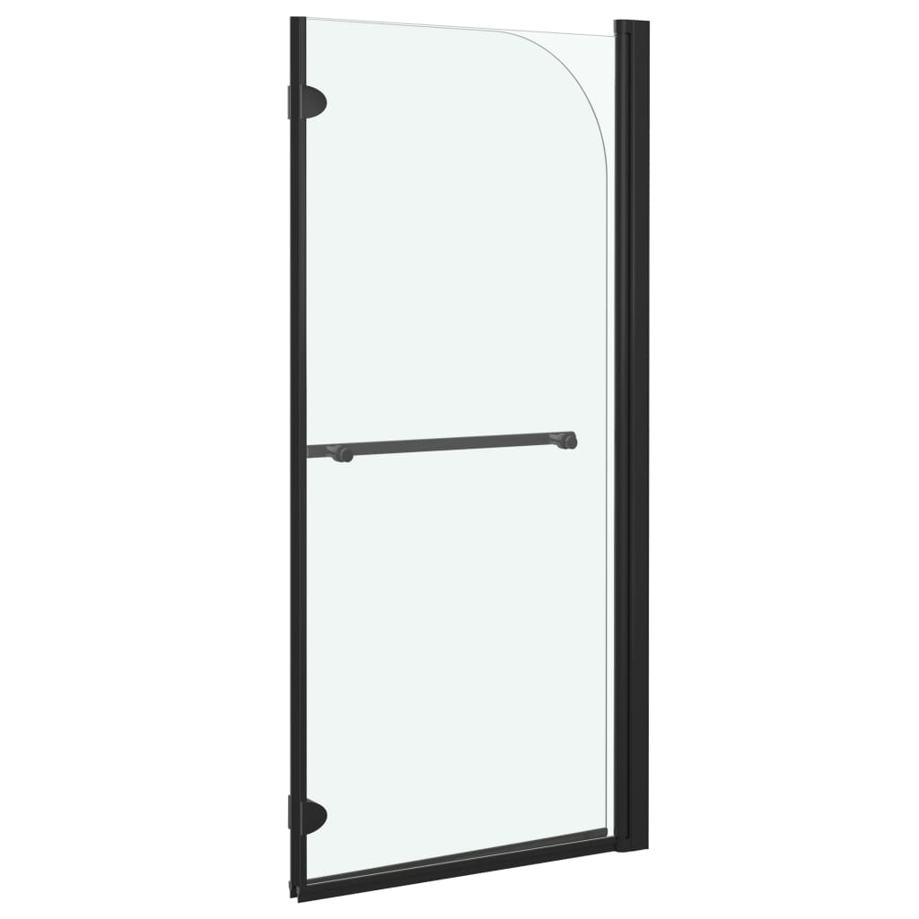 Douchewand inklapbaar 2 panelen 120x140 cm ESG zwart is nu te koop bij PeponiXL, paradijselijk wonen!