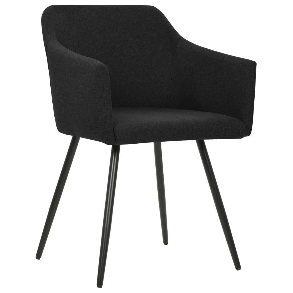 Eetkamerstoelen 2 st stof zwart is nu te koop bij PeponiXL, paradijselijk wonen!