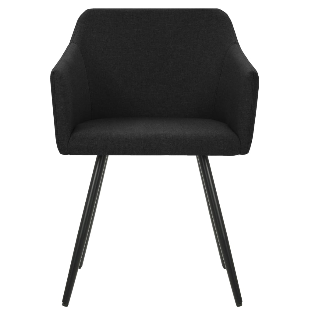 Eetkamerstoelen 2 st stof zwart is nu te koop bij PeponiXL, paradijselijk wonen!