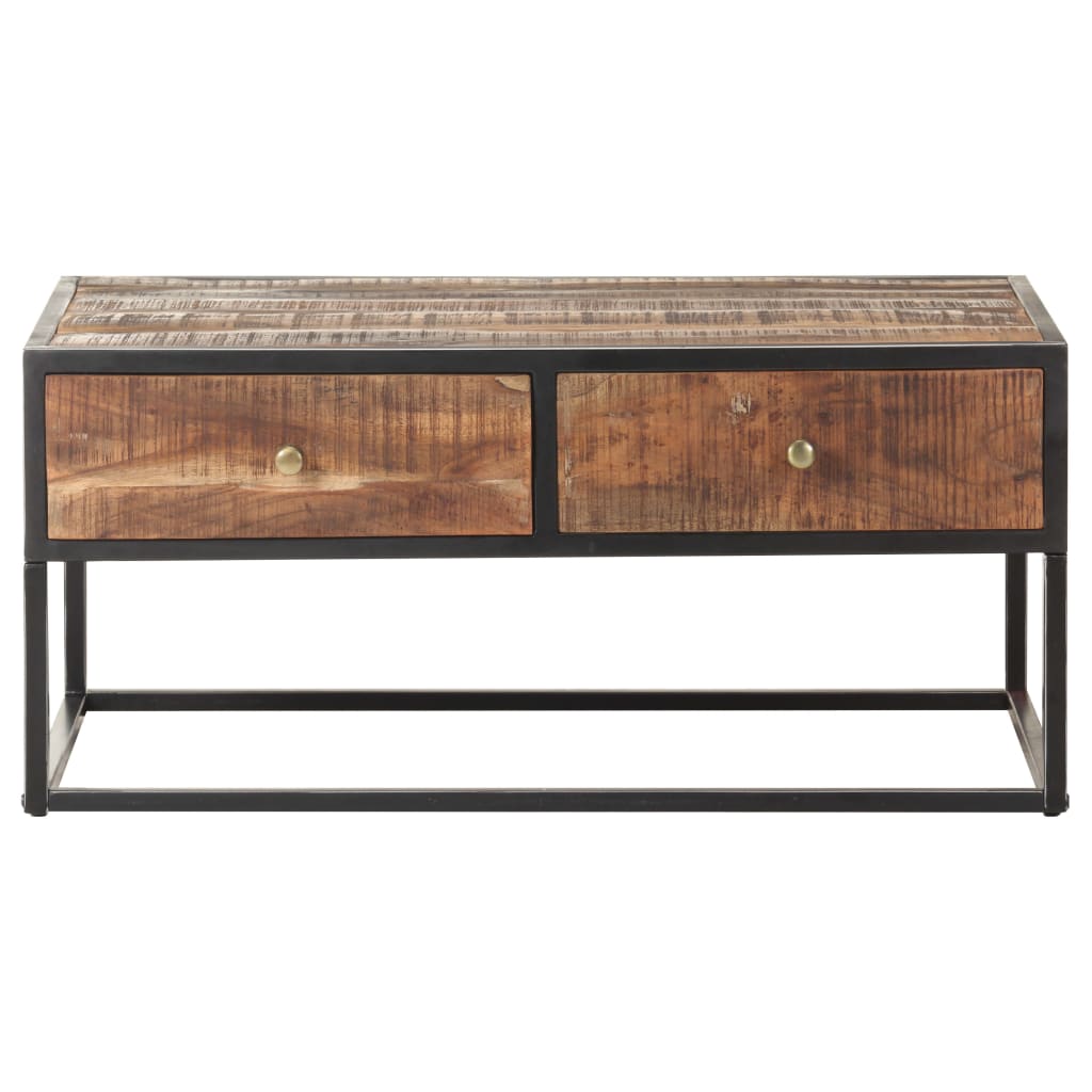 Salontafel 90x50x40 cm ruw acaciahout is nu te koop bij PeponiXL, paradijselijk wonen!