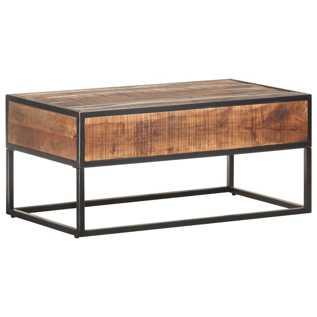 Salontafel 90x50x40 cm ruw acaciahout is nu te koop bij PeponiXL, paradijselijk wonen!