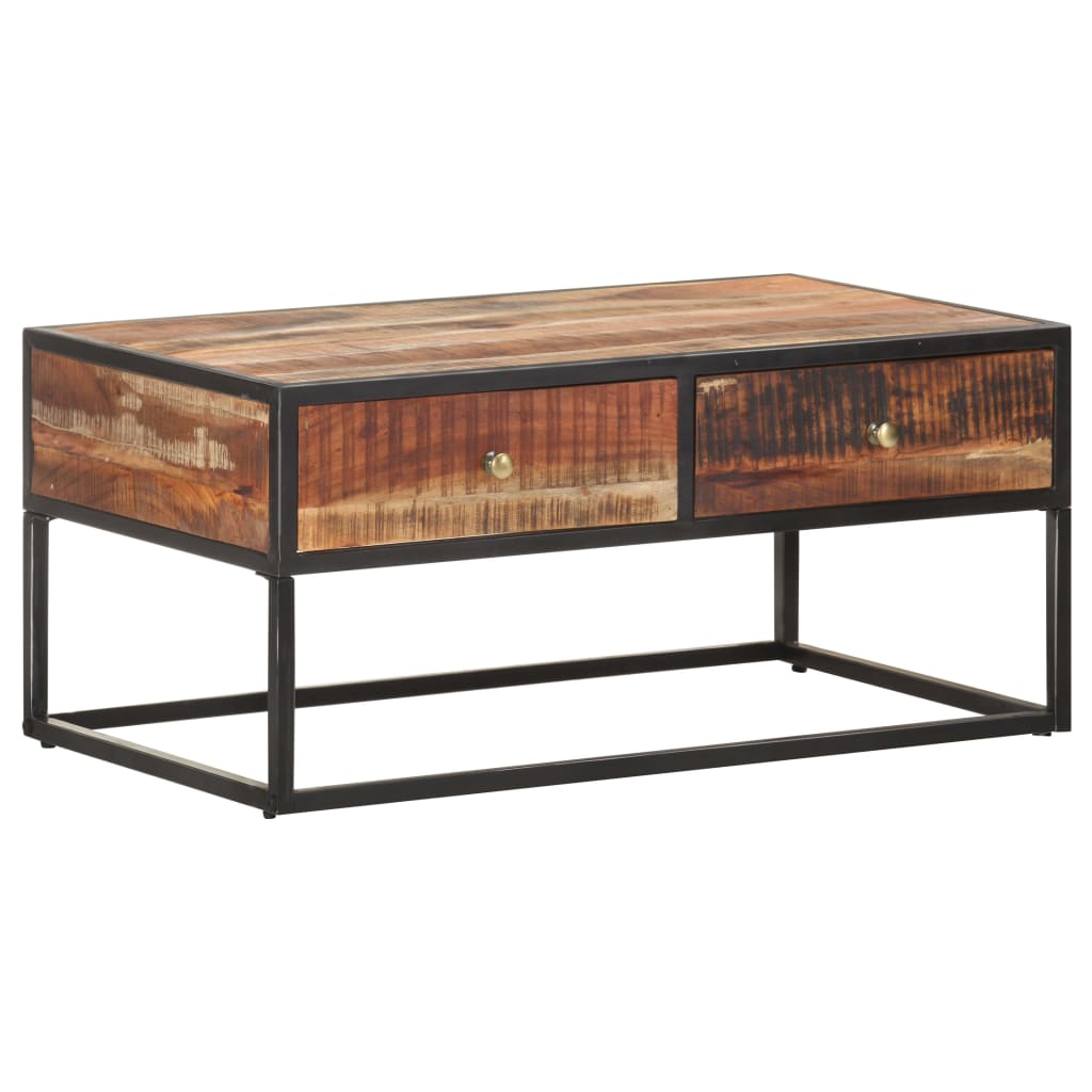 Salontafel 90x50x40 cm ruw acaciahout is nu te koop bij PeponiXL, paradijselijk wonen!