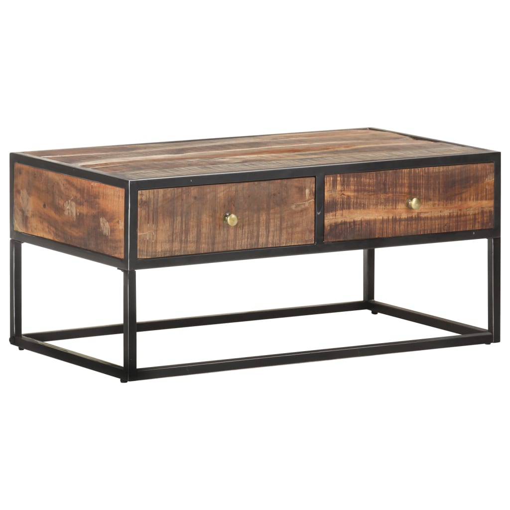 Salontafel 90x50x40 cm ruw acaciahout is nu te koop bij PeponiXL, paradijselijk wonen!
