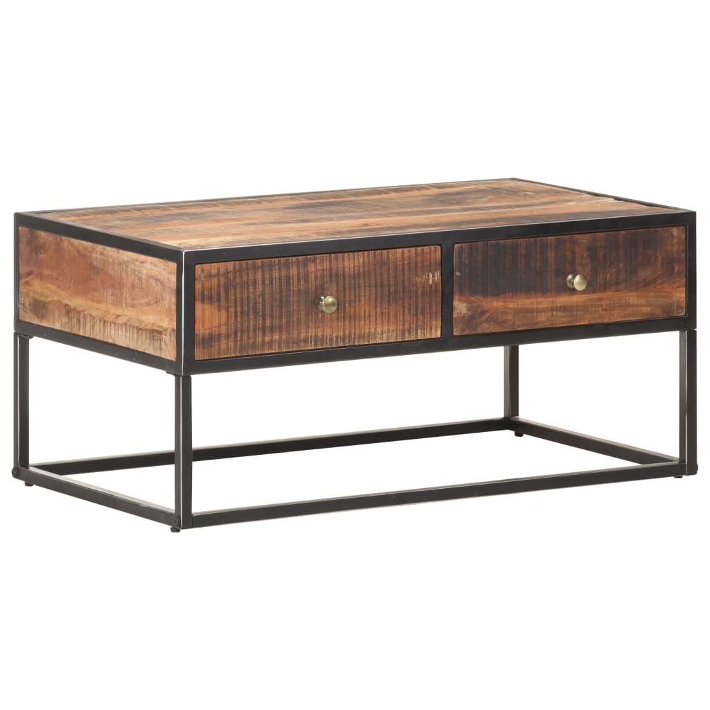 Salontafel 90x50x40 cm ruw acaciahout is nu te koop bij PeponiXL, paradijselijk wonen!
