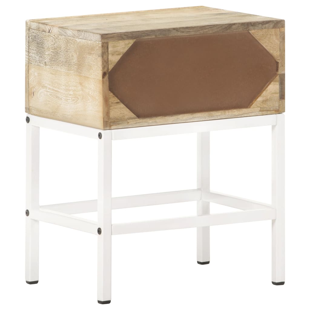 Nachtkastje 40x30x50 cm massief mangohout is nu te koop bij PeponiXL, paradijselijk wonen!