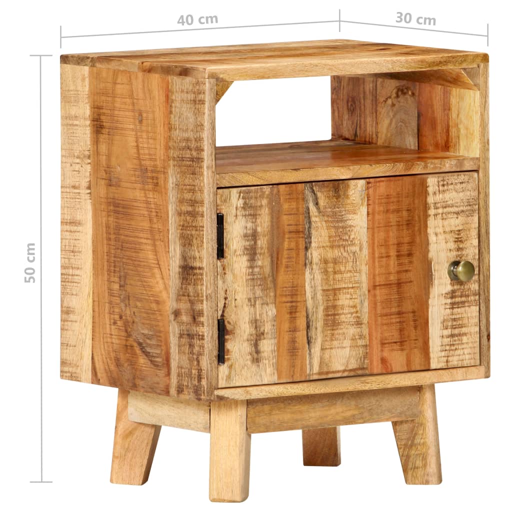 Nachtkastje 40x30x50 cm ruw mangohout is nu te koop bij PeponiXL, paradijselijk wonen!