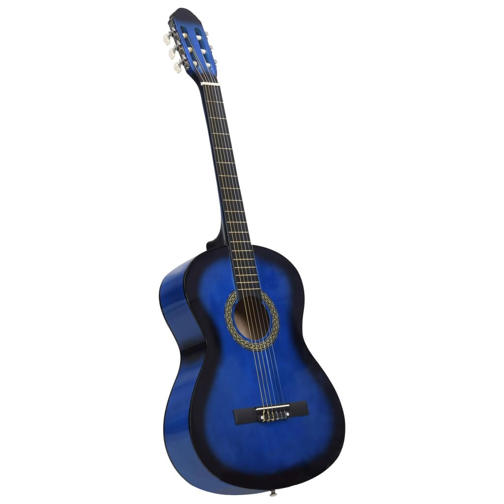 Gitaar klassiek beginner met tas 4/4 39" blauw is nu te koop bij PeponiXL, paradijselijk wonen!