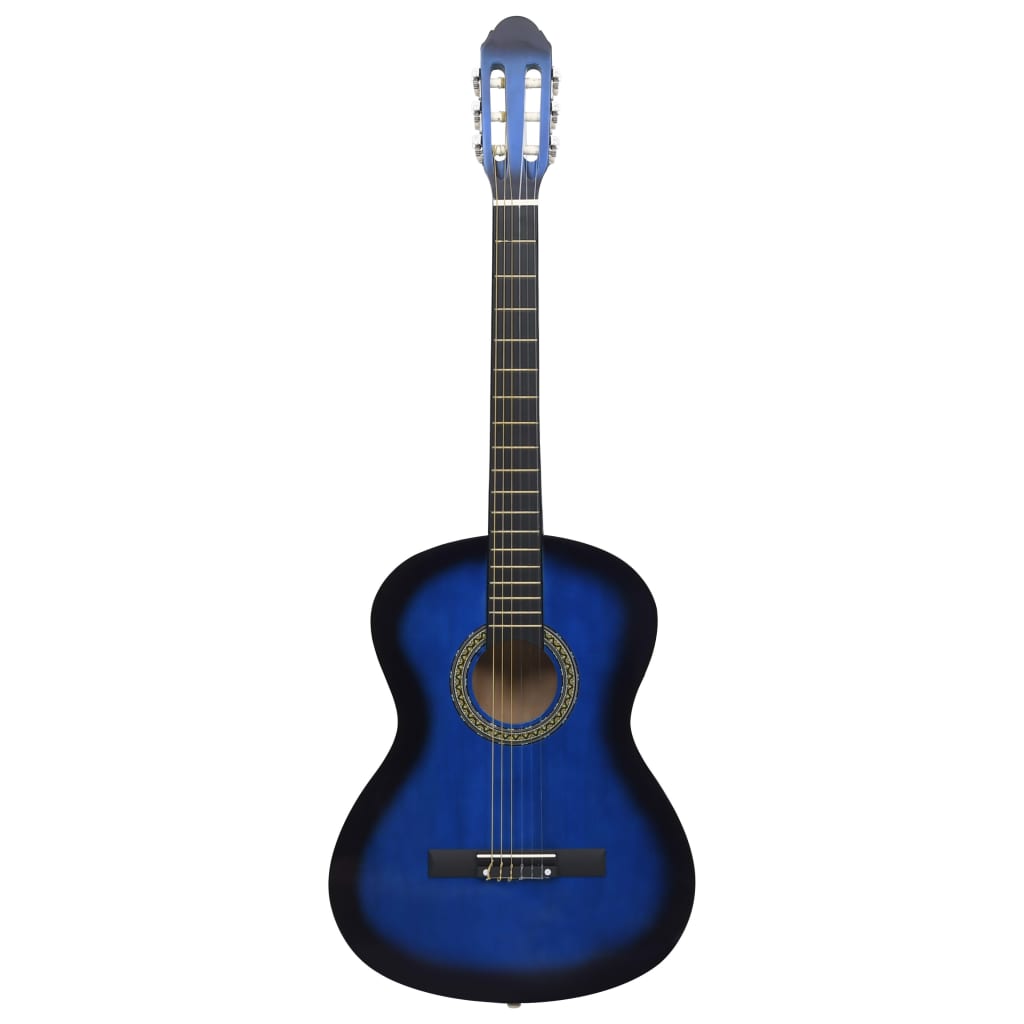 Gitaar klassiek beginner met tas 4/4 39" blauw is nu te koop bij PeponiXL, paradijselijk wonen!