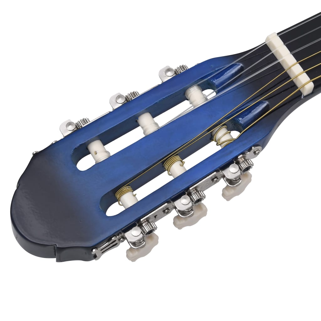 Gitaar klassiek beginner met tas 4/4 39" blauw is nu te koop bij PeponiXL, paradijselijk wonen!