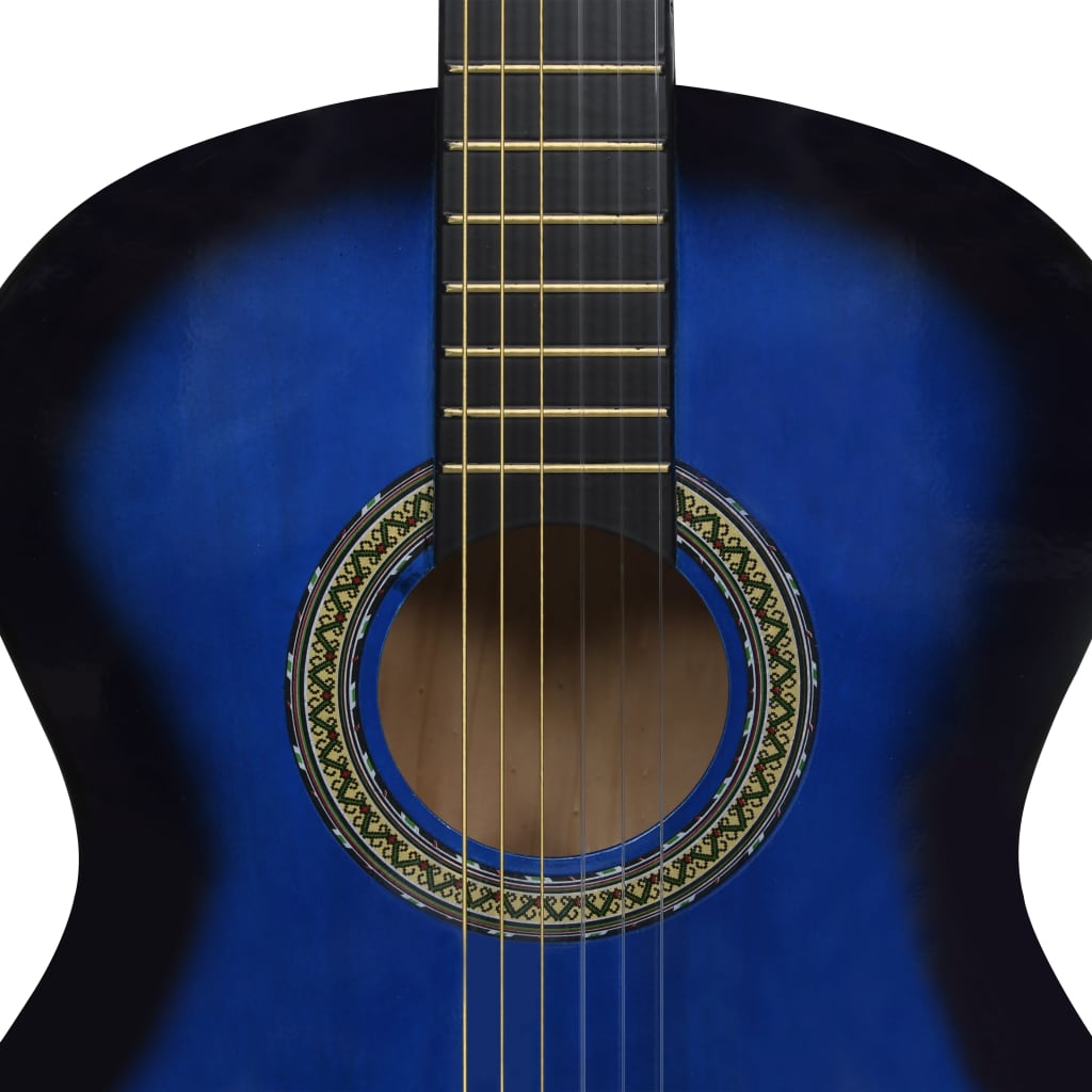 Gitaar klassiek beginner met tas 4/4 39" blauw is nu te koop bij PeponiXL, paradijselijk wonen!