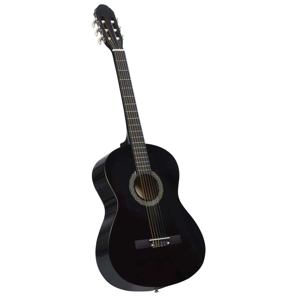 Gitaar klassiek beginner met tas 4/4 39" zwart is nu te koop bij PeponiXL, paradijselijk wonen!