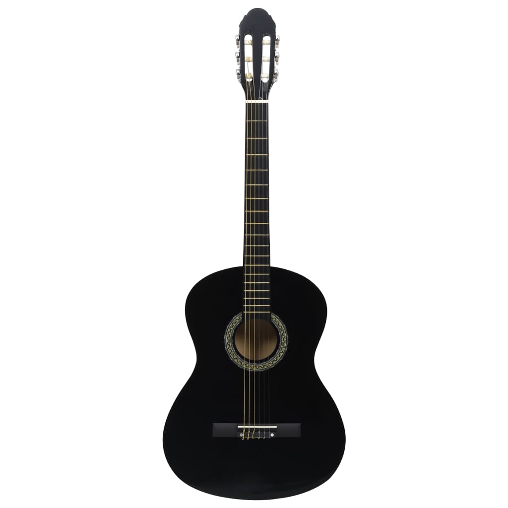 Gitaar klassiek beginner met tas 4/4 39" zwart is nu te koop bij PeponiXL, paradijselijk wonen!