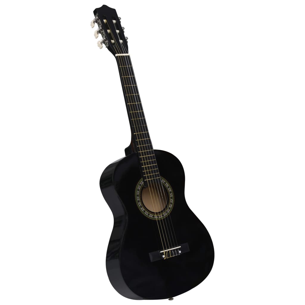 Gitaar klassiek beginner kinderen met tas 1/2 34" zwart is nu te koop bij PeponiXL, paradijselijk wonen!