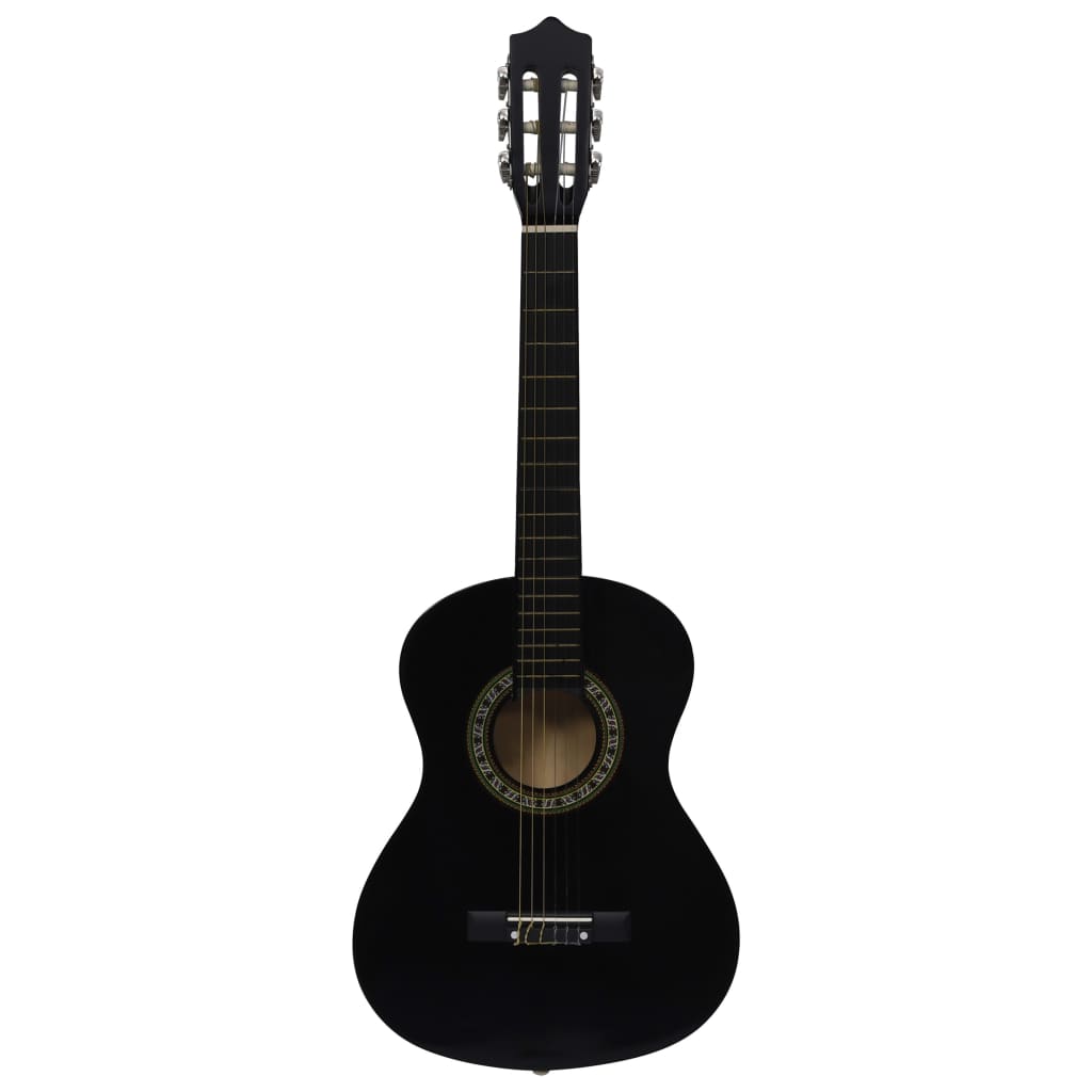 Gitaar klassiek beginner kinderen met tas 1/2 34" zwart is nu te koop bij PeponiXL, paradijselijk wonen!