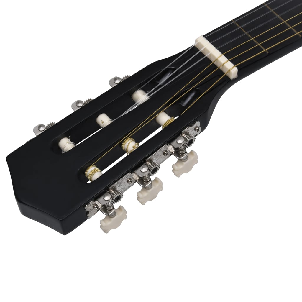 Gitaar klassiek beginner kinderen met tas 1/2 34" zwart is nu te koop bij PeponiXL, paradijselijk wonen!