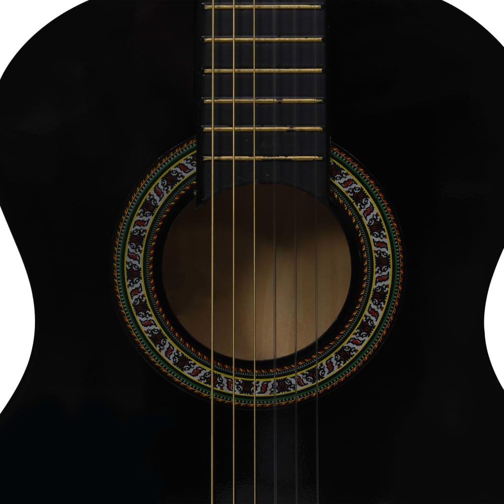 Gitaar klassiek beginner kinderen met tas 1/2 34" zwart is nu te koop bij PeponiXL, paradijselijk wonen!