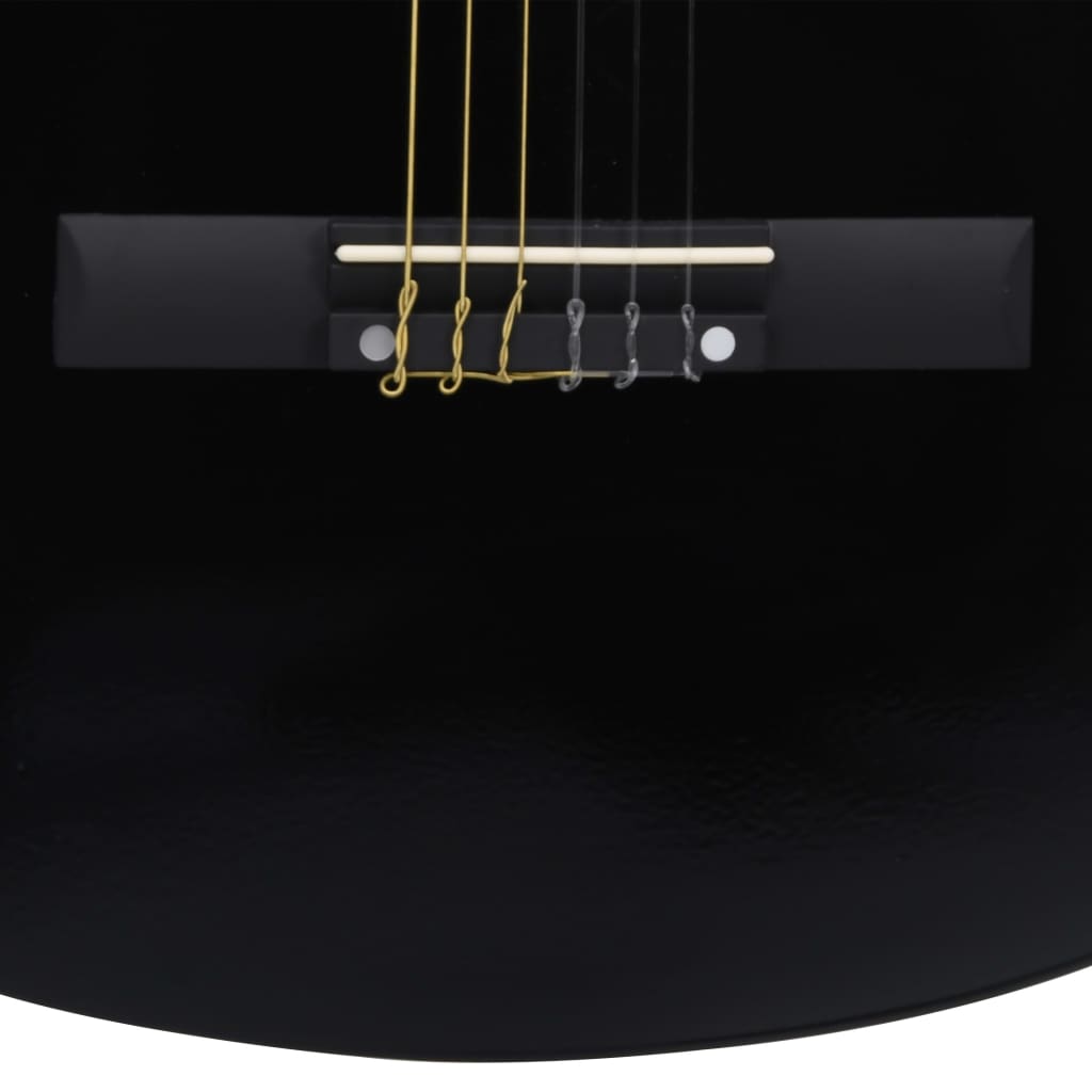 Gitaar klassiek beginner kinderen met tas 1/2 34" zwart is nu te koop bij PeponiXL, paradijselijk wonen!
