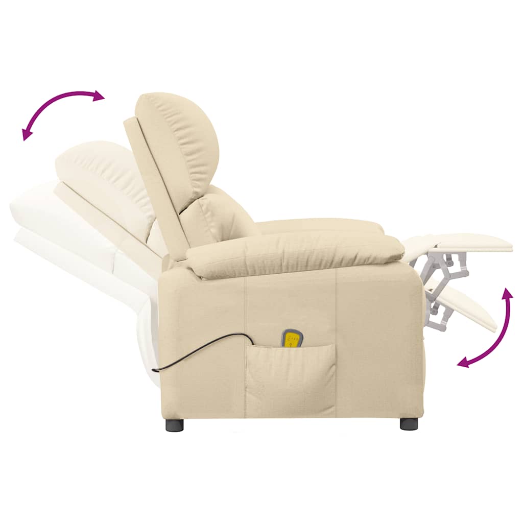 Massagestoel stof crèmekleurig is nu te koop bij PeponiXL, paradijselijk wonen!