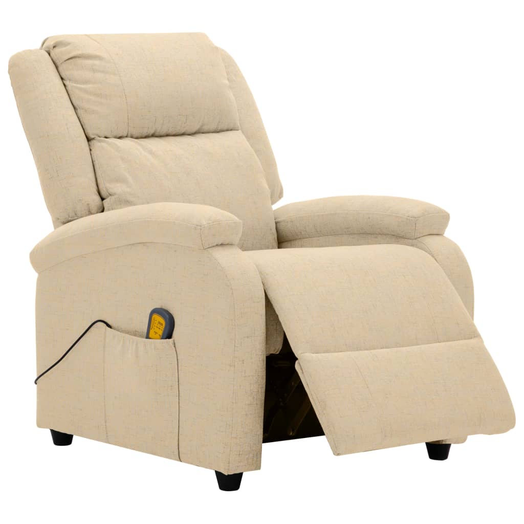 Massagestoel stof crèmekleurig is nu te koop bij PeponiXL, paradijselijk wonen!