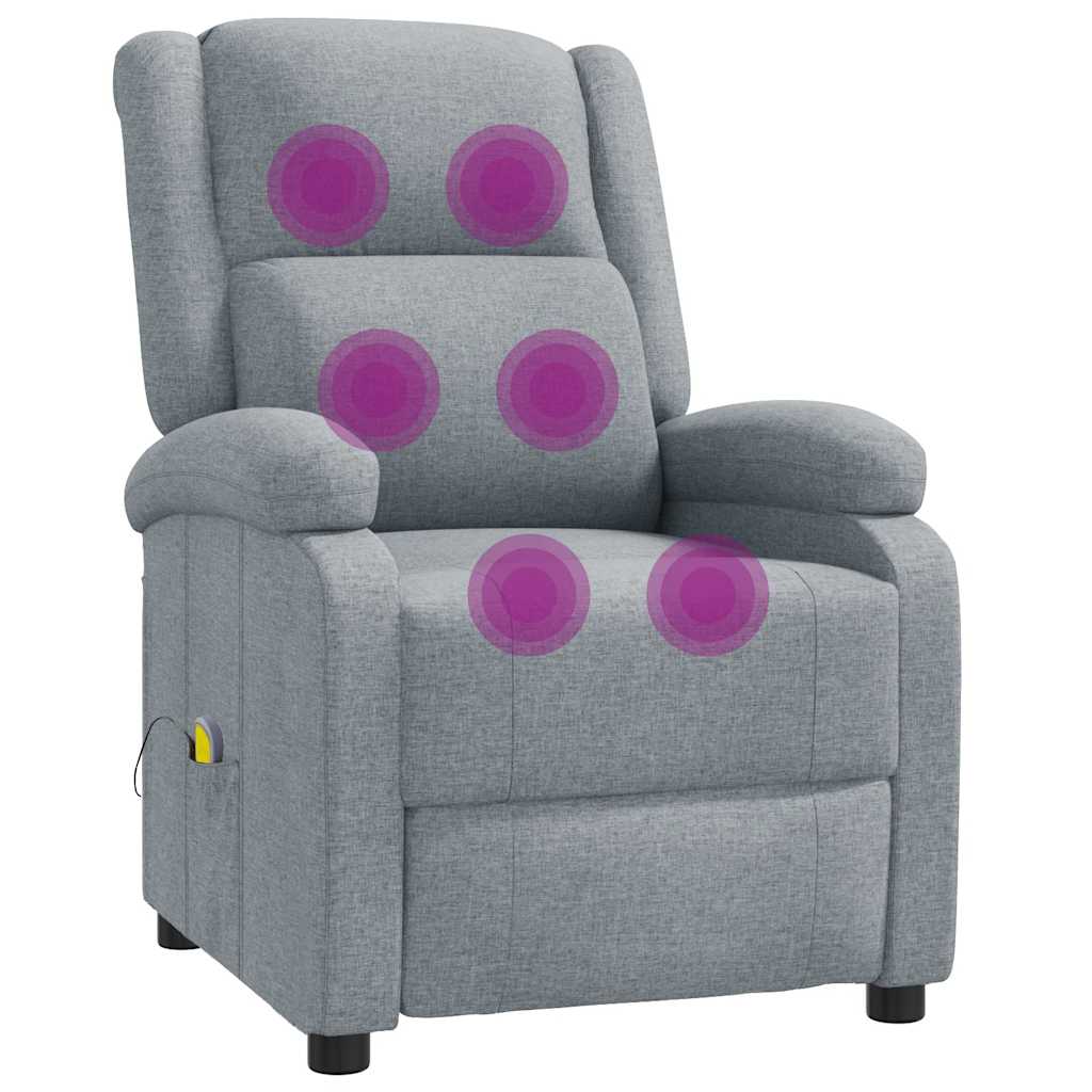 Massagestoel stof lichtgrijs is nu te koop bij PeponiXL, paradijselijk wonen!