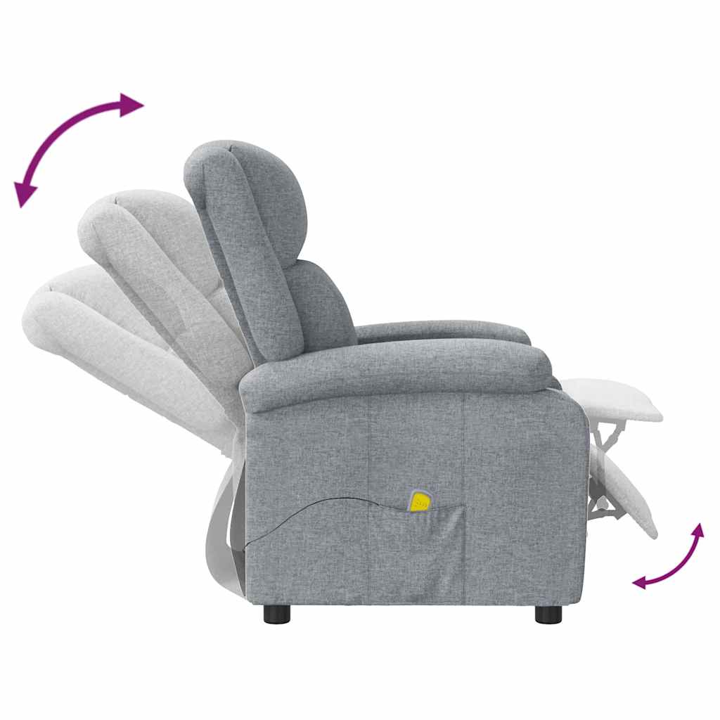 Massagestoel stof lichtgrijs is nu te koop bij PeponiXL, paradijselijk wonen!