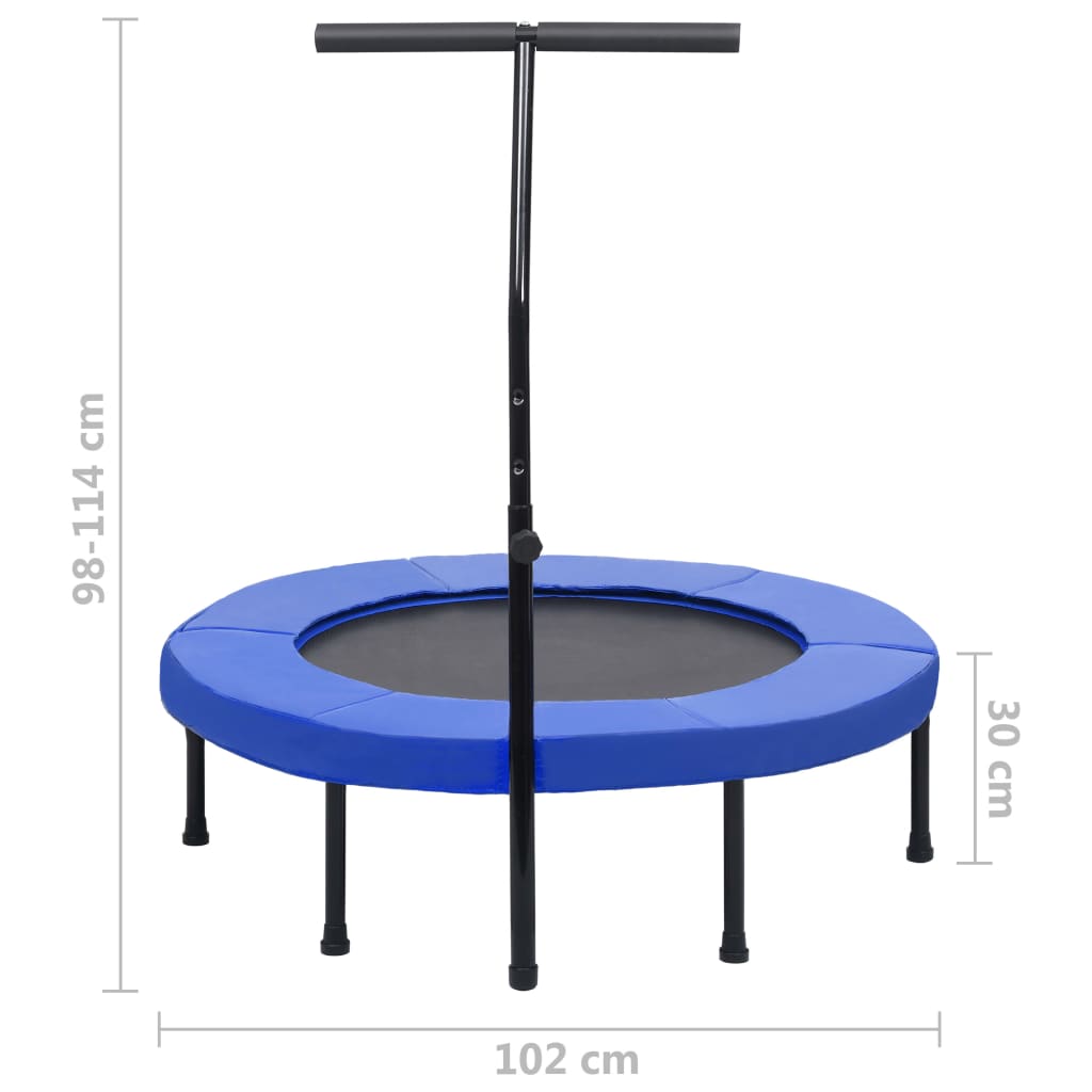 Fitnesstrampoline met handgreep en veiligheidsmat 102 cm is nu te koop bij PeponiXL, paradijselijk wonen!