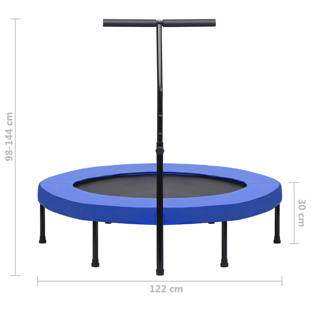 Fitnesstrampoline met handgreep en veiligheidsmat 122 cm is nu te koop bij PeponiXL, paradijselijk wonen!