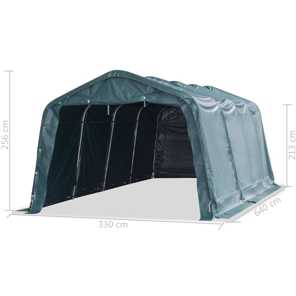 Veetent verwijderbaar 550 g/m² 3,3x6,4 m PVC donkergroen is nu te koop bij PeponiXL, paradijselijk wonen!