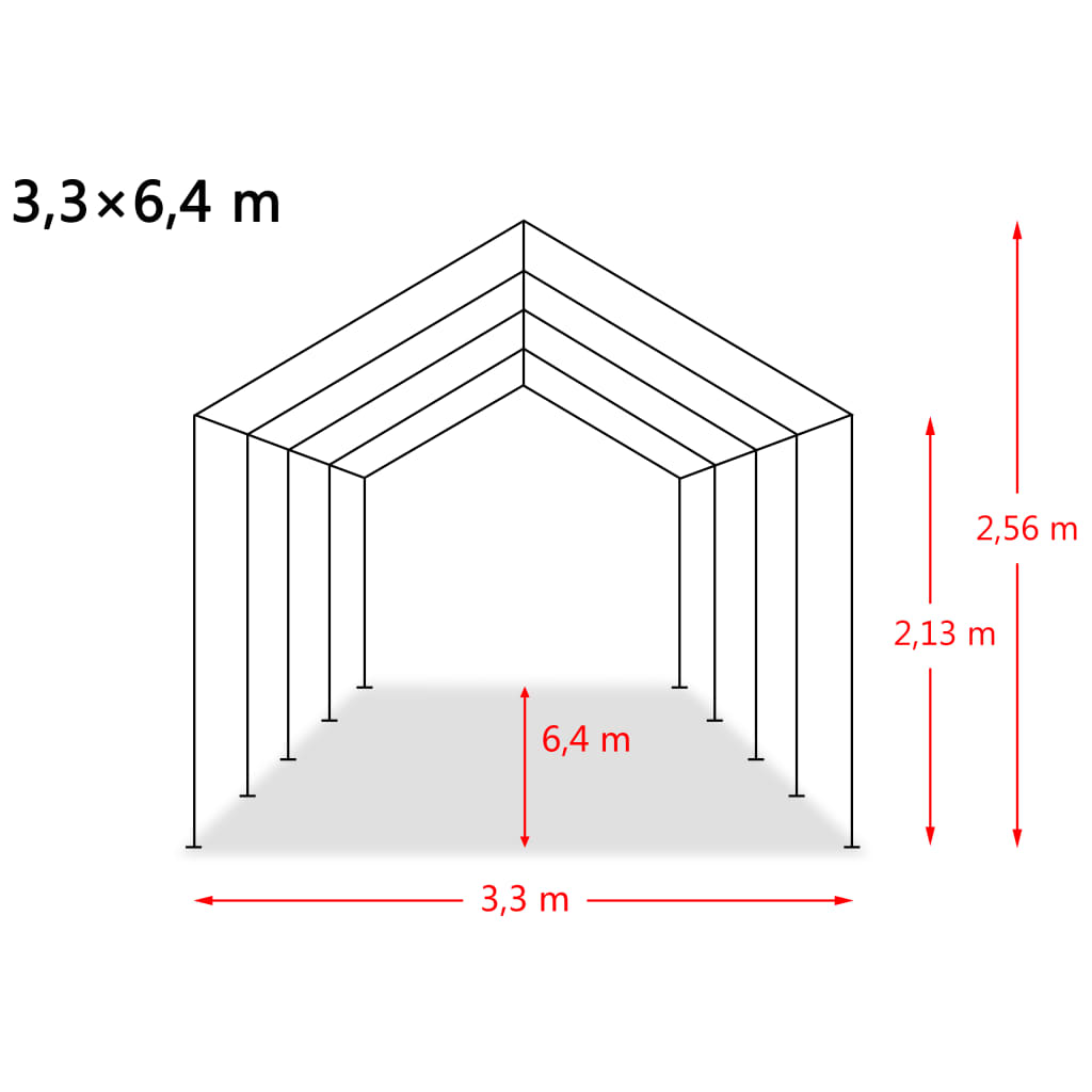 Veetent verwijderbaar 550 g/m² 3,3x6,4 m PVC donkergroen is nu te koop bij PeponiXL, paradijselijk wonen!