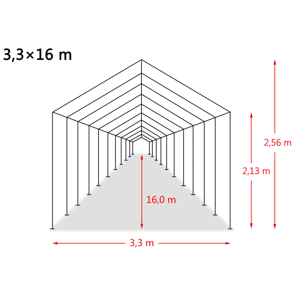 Veetent verwijderbaar 550 g/m² 3,3x16 m PVC donkergroen is nu te koop bij PeponiXL, paradijselijk wonen!