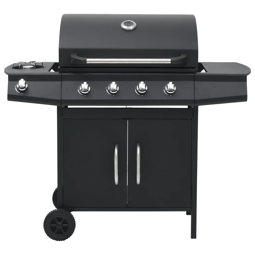 Gasbarbecue 4+1 kookzone staal zwart is nu te koop bij PeponiXL, paradijselijk wonen!