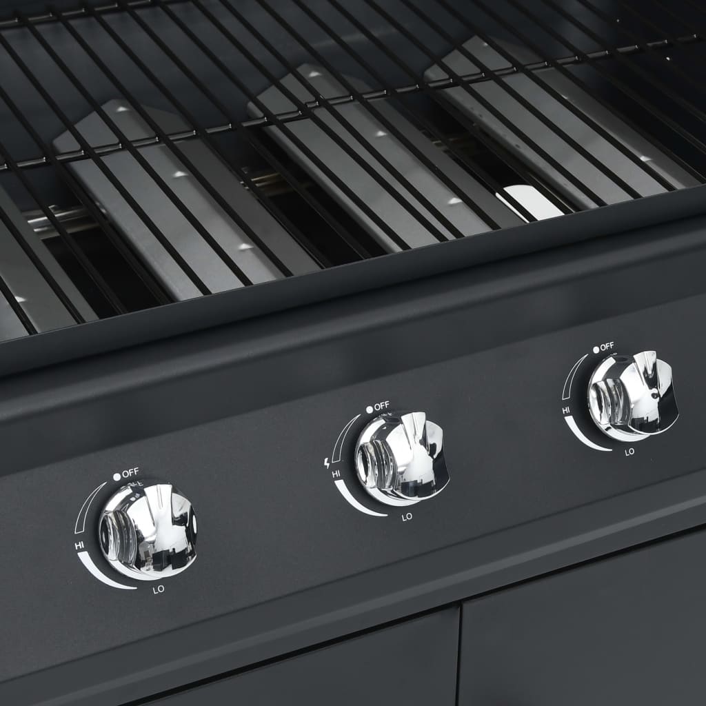 Gasbarbecue 4+1 kookzone staal zwart is nu te koop bij PeponiXL, paradijselijk wonen!