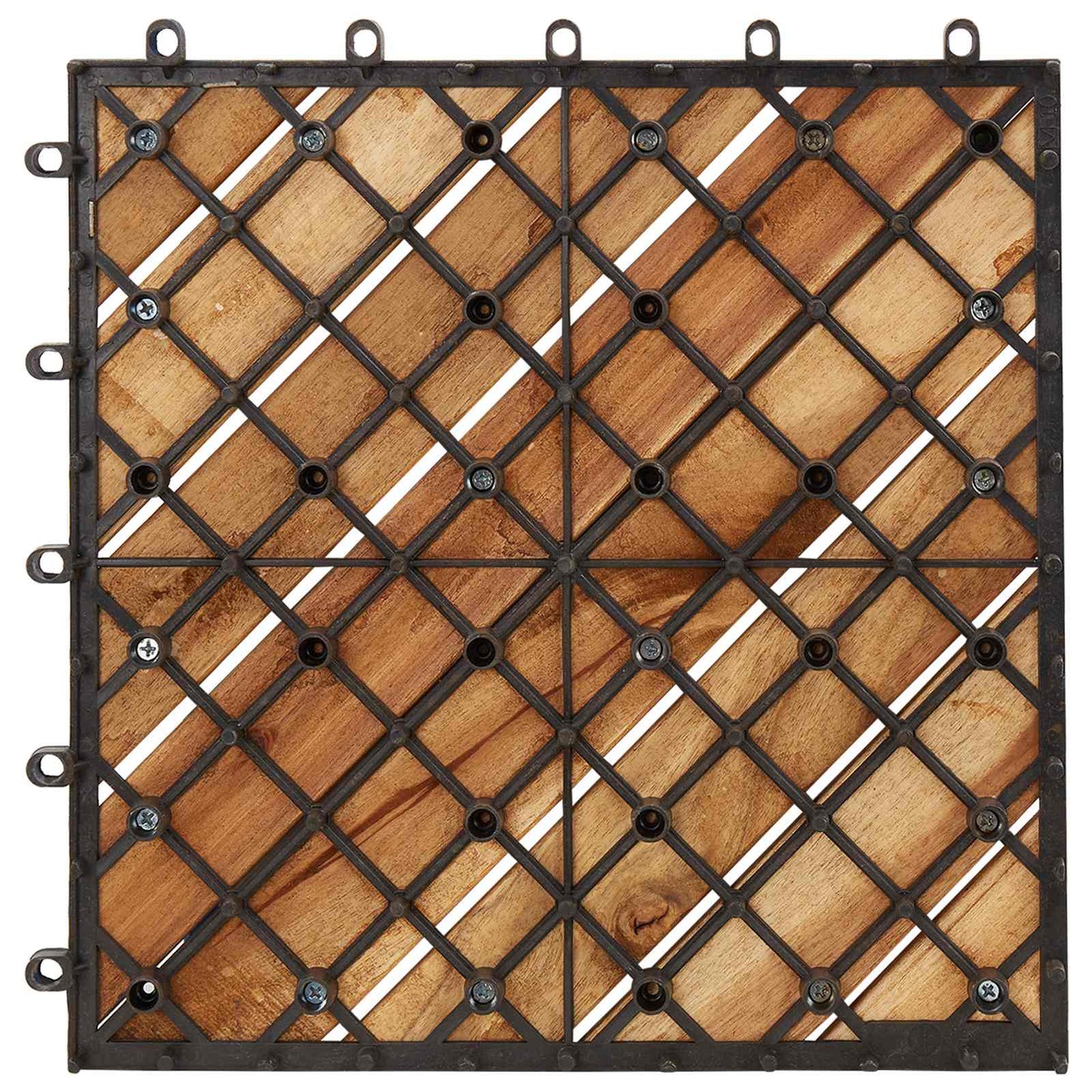 Terras Tegel 10 pcs Bruin 30 x 30 cm Acacia Hardhout is nu te koop bij PeponiXL, paradijselijk wonen!