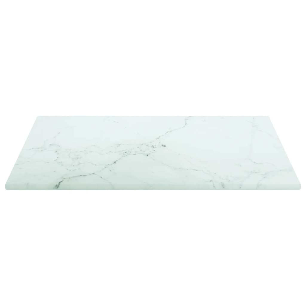 Tafelblad 30x30 cm 6 mm gehard glas met marmeren design wit is nu te koop bij PeponiXL, paradijselijk wonen!