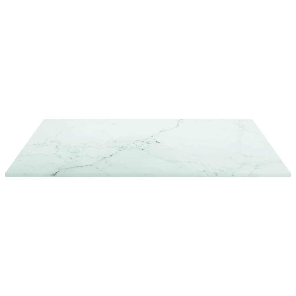 Tafelblad 50x50 cm 6 mm gehard glas met marmeren design wit is nu te koop bij PeponiXL, paradijselijk wonen!