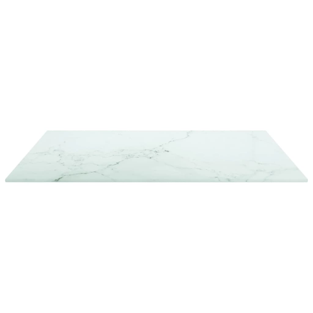 Tafelblad 60x60 cm 6 mm gehard glas met marmeren design wit is nu te koop bij PeponiXL, paradijselijk wonen!