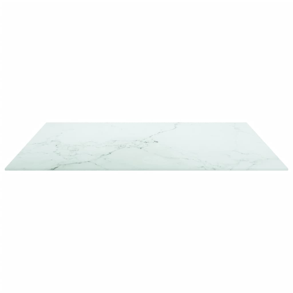 Tafelblad 80x80 cm 6 mm gehard glas met marmeren design wit is nu te koop bij PeponiXL, paradijselijk wonen!