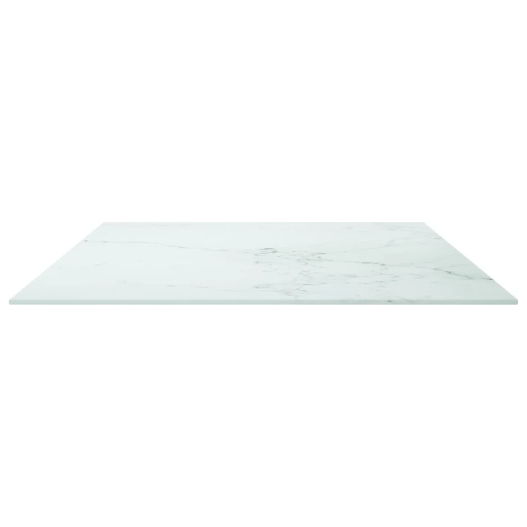Tafelblad 120x62 cm 8 mm gehard glas met marmeren design wit is nu te koop bij PeponiXL, paradijselijk wonen!