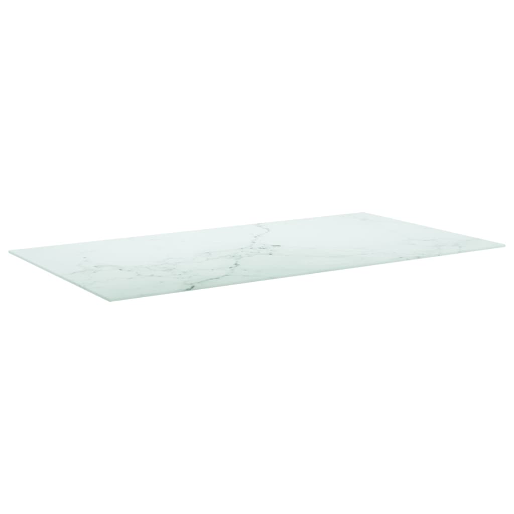Tafelblad 120x65 cm 8 mm gehard glas met marmeren design wit is nu te koop bij PeponiXL, paradijselijk wonen!