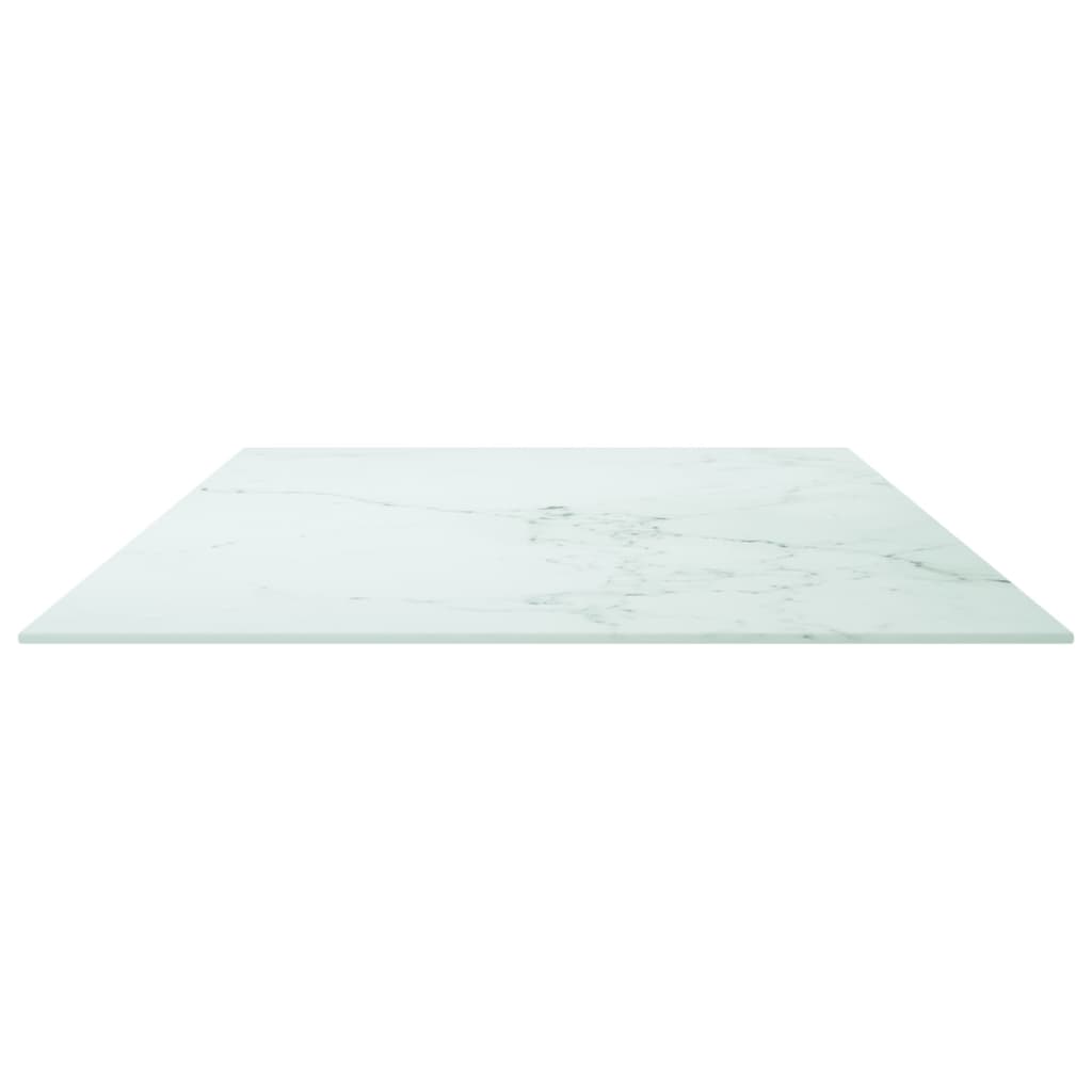Tafelblad 120x65 cm 8 mm gehard glas met marmeren design wit is nu te koop bij PeponiXL, paradijselijk wonen!