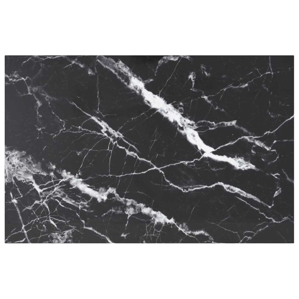 Tafelblad 100x62 cm 8 mm gehard glas met marmeren design zwart is nu te koop bij PeponiXL, paradijselijk wonen!