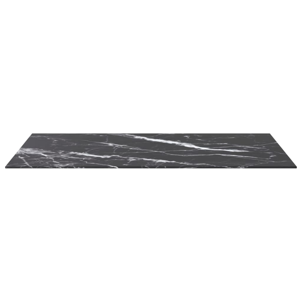 Tafelblad 100x62 cm 8 mm gehard glas met marmeren design zwart is nu te koop bij PeponiXL, paradijselijk wonen!