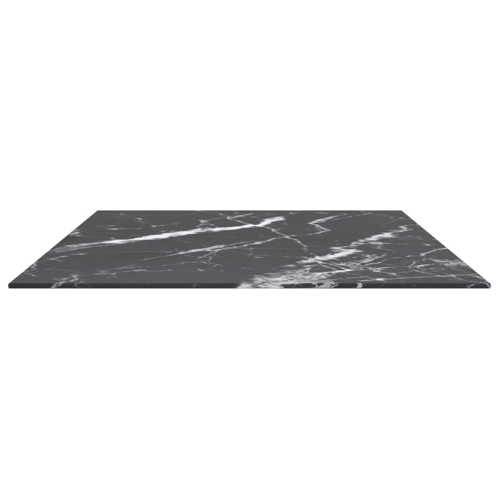 Tafelblad 100x62 cm 8 mm gehard glas met marmeren design zwart is nu te koop bij PeponiXL, paradijselijk wonen!